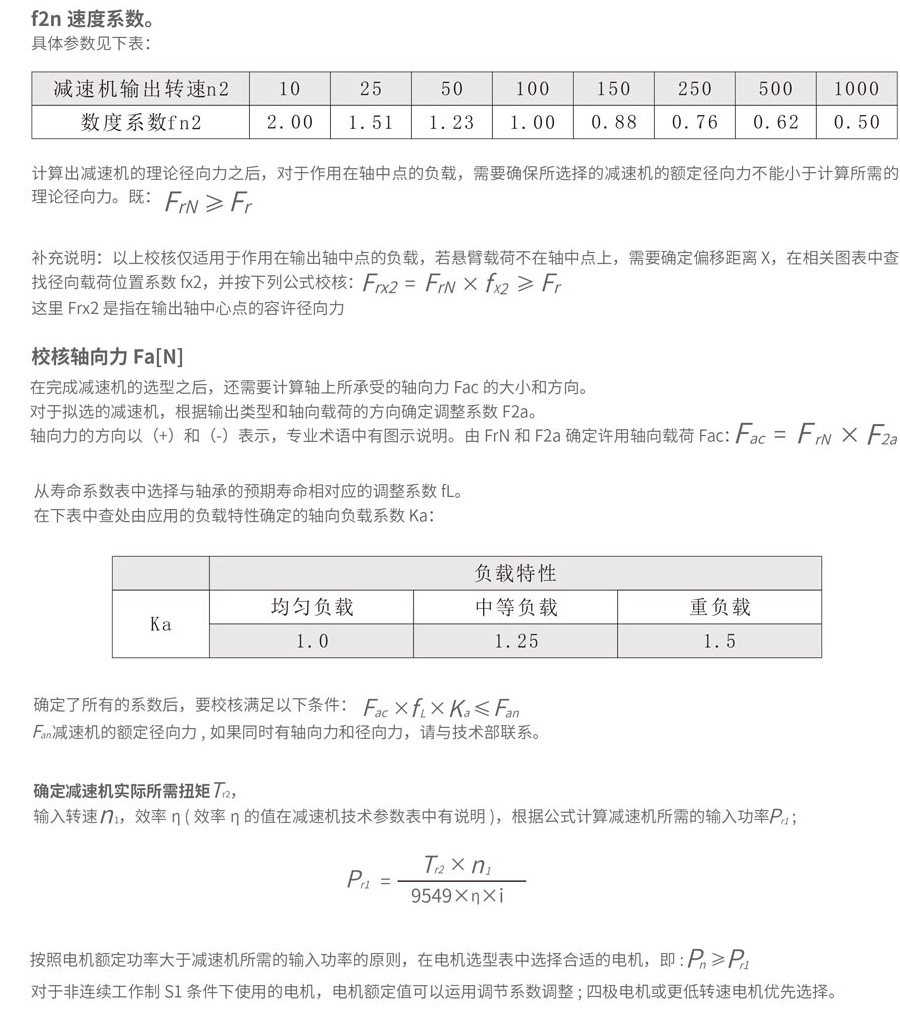 减速机选型